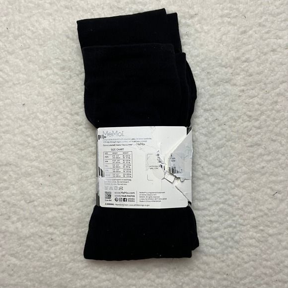 MeMoi Sweater Tights Womens M/L Black Solid Opaque Stretch Hosiery MO-TB-0044 - Picture 2 of 4